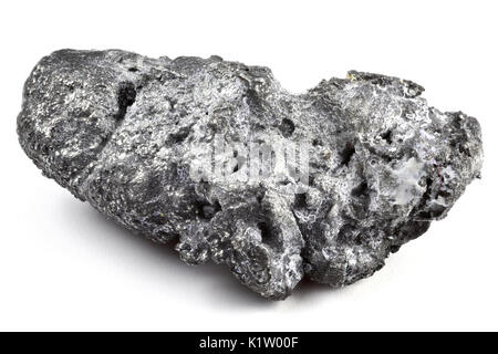 Platine de Nischni-Tagil pépite naturelle (Russie) isolé sur fond blanc Banque D'Images