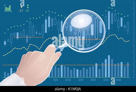 Analyse technique de Exchange Trade Illustration de Vecteur