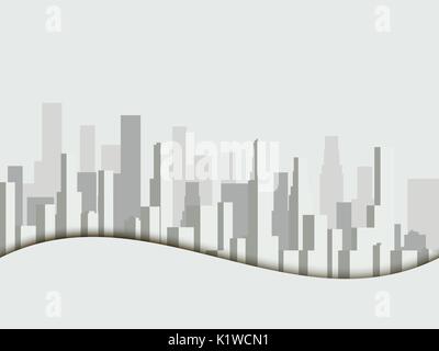 Panorama de la ville avec des gratte-ciel. Mégalopole. Paysage de ville. Vector illustration Illustration de Vecteur