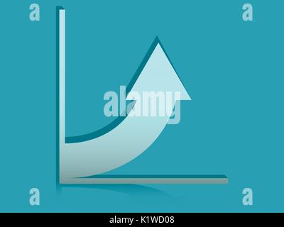 Flèche de levage. Diagramme de la hausse. Vector illustration Illustration de Vecteur