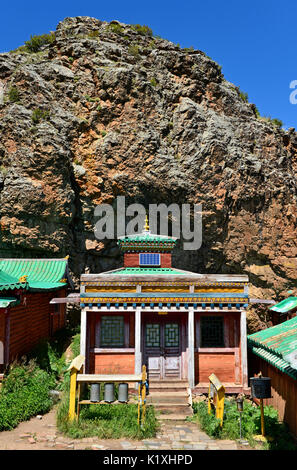 Bogd temple au monastère de Tuvkhun, site du patrimoine culturel mondial de l'UNESCO, Khangai Nuruu Parc National, province, la Mongolie Övörkhangai Banque D'Images