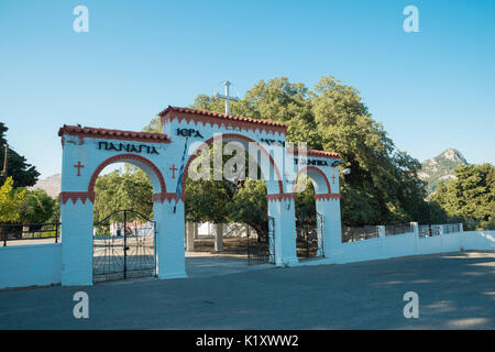 Monastère Panagia Tsambika, Rhodes, Grèce, Europe Banque D'Images