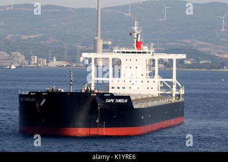 Cape Taweelah Cargo vraquier voyage ancré à Gibraltar dans la mer Méditerranée Banque D'Images