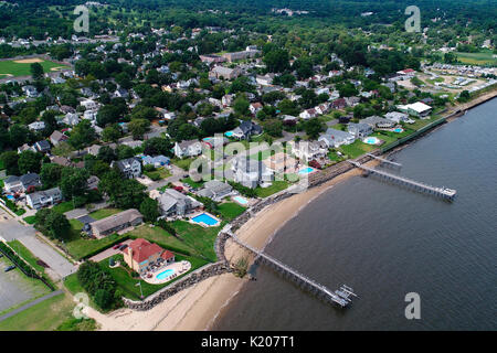 Vue aérienne de la région des hautes terres, New Jersey Banque D'Images