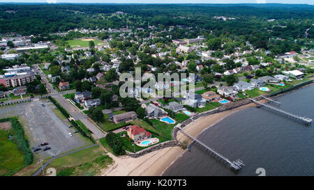 Vue aérienne de la région des hautes terres, New Jersey Banque D'Images