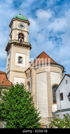 Saint Andreas et église Saint Mang à Regensburg, Allemagne Banque D'Images