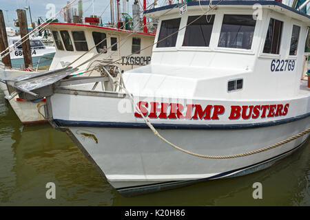 Galveston, Texas, bateau de pêche commerciale de la crevette Banque D'Images