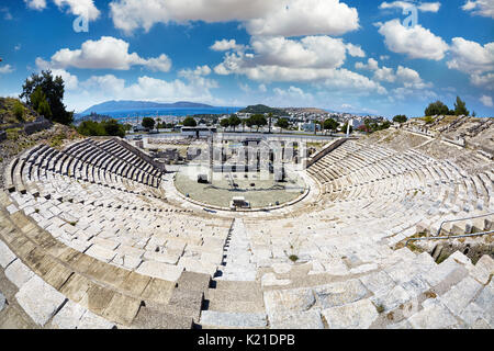 Ruines du théâtre antique de Bodrum , halikarnassos ancienne ville en Turquie Banque D'Images