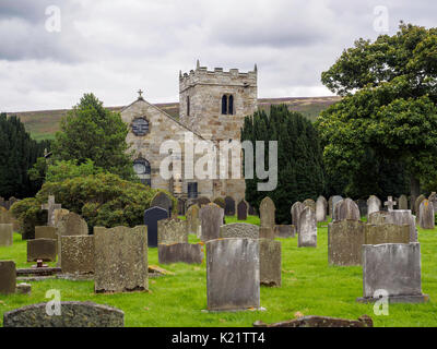 St Hilda's Church Danby, North Yorkshire, UK dans Danby Dale construit sur un ancien cimetière pré-chrétien Banque D'Images