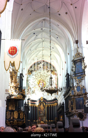 Intérieur de l'Oliwa de Gdansk oliwa consigner vos bagages (cathédrale) qui est dédiée à la Sainte Trinité, Sainte Vierge Marie et de st. bernard. Banque D'Images