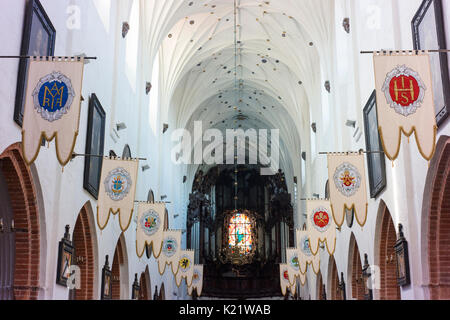 Intérieur de l'Oliwa de Gdansk oliwa consigner vos bagages (cathédrale) qui est dédiée à la Sainte Trinité, Sainte Vierge Marie et de st. bernard. Banque D'Images