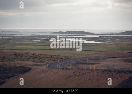 Skutustadagigar Skutustadir, près de séjour se déroulera dans le village le lac Myvatn, l'Islande Banque D'Images