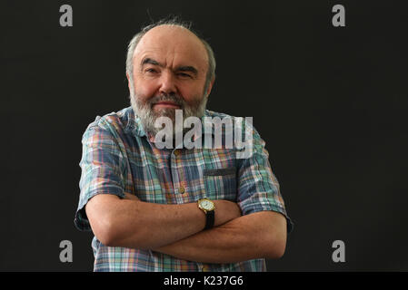 Edinburgh International Book Festival. Comédien, auteur et scénariste Andy Hamilton présente son premier livre l'étoile témoin. Banque D'Images