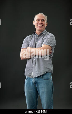 Edinburgh, Royaume-Uni. 28 août 2017. Romancier et nouvelliste, David Vann, apparaissant à l'Edinburgh International Book Festival. Credit : Lorenzo Dalberto/Alamy Live News Banque D'Images