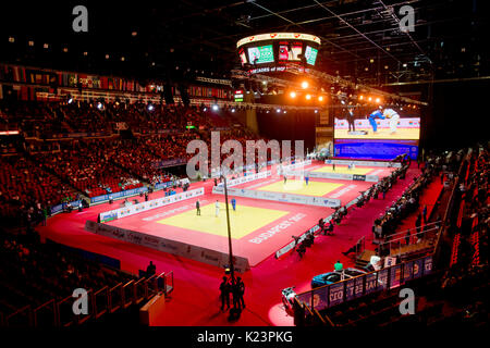 Budapest, Hongrie. Août 29, 2017. Laszlo Papp de Budapest Sports Arena dans le championnat du monde de judo à Budapest, Hongrie, le 29 août 2017. Photo : CTK Vit Simanek/Photo/Alamy Live News Banque D'Images