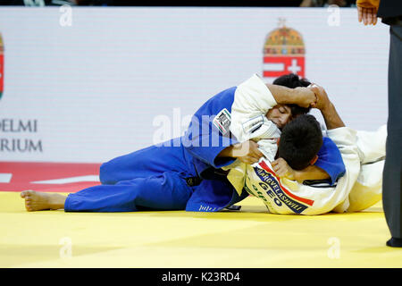 Budapest, Hongrie. Août 29, 2017. (L-R) Rucher Hifumi Société anonyme (JPN), Abe Vazha Margvelashvili (GEO) SUZUKI : Judo Championnat du monde de judo 2017 Budapest de procéder à des hommes kg demi-finale à l'Arène de Sport de Budapest à Budapest, Hongrie . Credit : Yusuke Nakanishi/AFLO SPORT/Alamy Live News Banque D'Images