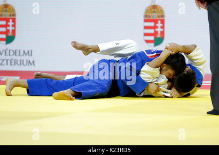 Budapest, Hongrie. Août 29, 2017. (L-R) Rucher Hifumi Société anonyme (JPN), Abe Vazha Margvelashvili (GEO) SUZUKI : Judo Championnat du monde de judo 2017 Budapest de procéder à des hommes kg demi-finale à l'Arène de Sport de Budapest à Budapest, Hongrie . Credit : Yusuke Nakanishi/AFLO SPORT/Alamy Live News Banque D'Images