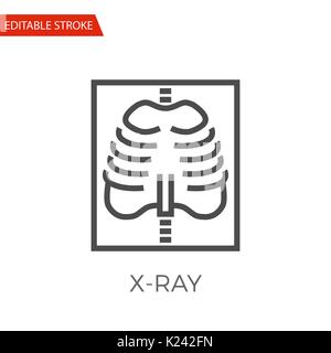 X-ray fine ligne Icône vecteur. L'icône de la télévision isolé sur fond blanc. Course modifiable fichier EPS. Vector illustration. Illustration de Vecteur