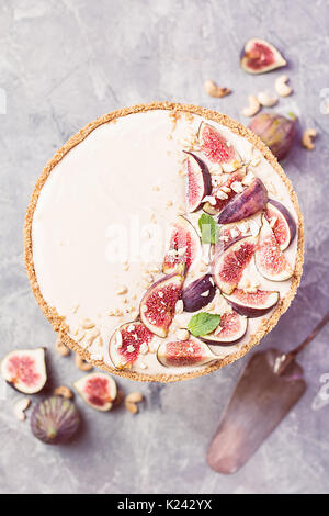 Tarte aux figues fraîches délicieux Banque D'Images