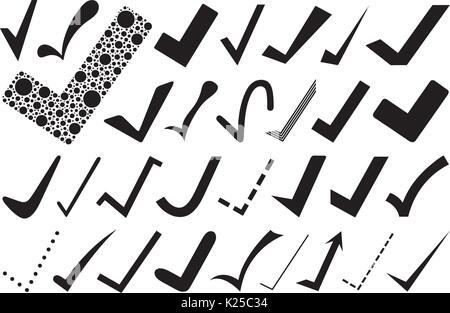 Ensemble de marques différentes isolated on white Illustration de Vecteur