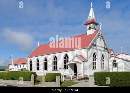 L'église St Mary Ross Road (rue principale) Stanley Falkland Island (Malvinas) Banque D'Images