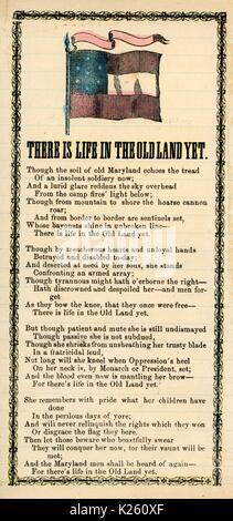 En travers de la guerre civile américaine intitulée "Il y a de la vie dans la Vieille Terre encore', soldats et assurer les résidents du Maryland à l'état est encore pleine de vie, quelle que soit la souffrance qu'elle a endurées, 1863. Banque D'Images