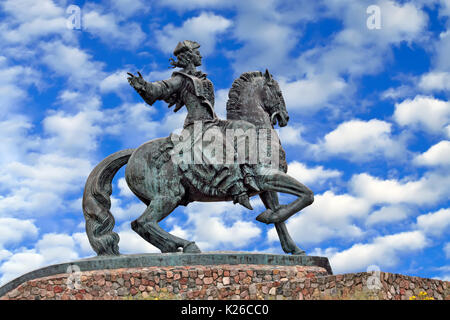 Statue équestre de l'Impératrice Elisabeth Petrovna. Baltiysk Ville, région de Kaliningrad, Russie Banque D'Images