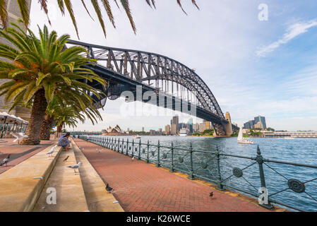 Sydney Harbour Bridge, à l'arrière de l'Opéra de Sydney, l'Opéra, Sydney, New South Wales, Australia Banque D'Images