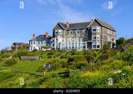 Housel Bay Hotel, le cap Lizard, Péninsule du Lézard, Cornwall, Angleterre, Royaume-Uni Banque D'Images