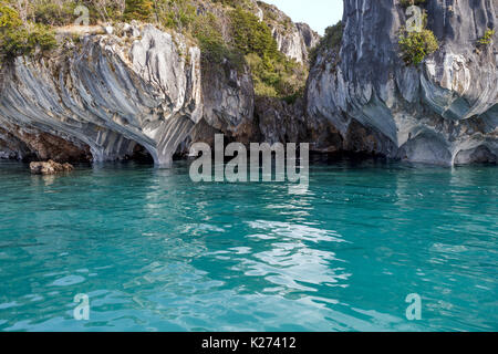 Carrières de marbre capillas de Marmol Puerto Rio Tranquilo General Carrera Lake Lago Patagonie Chili Banque D'Images