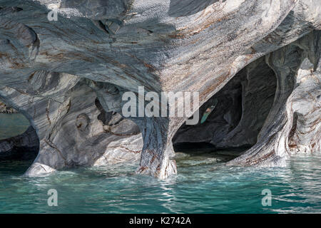 Carrières de marbre capillas de Marmol Puerto Rio Tranquilo General Carrera Lake Lago Patagonie Chili Banque D'Images