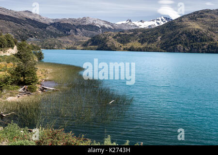 Plage (lac) Puerto Rio Tranquilo Patagonie Chili le long de X728 Cruce Ruta 7 Bay (Bahia) Exploradores Banque D'Images