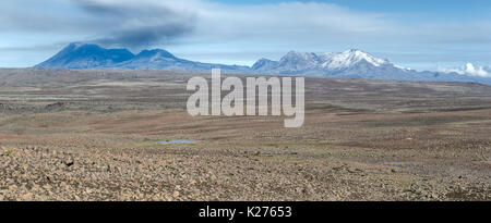 Vue depuis le Mirador de los Andes Andes (belvédère) Patapampa Pérou Banque D'Images