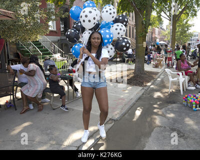 Block Party dans la section de Bedford Stuyvesant, Brooklyn, NY, 2017 août26. Banque D'Images