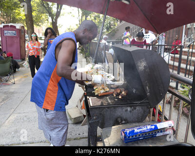 Block Party dans la section de Bedford Stuyvesant, Brooklyn, NY, 2017 août26. Banque D'Images