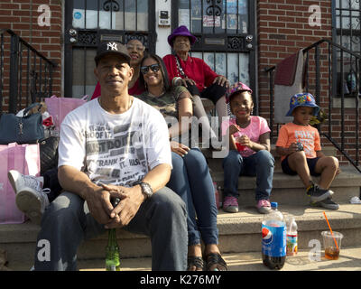 Block Party dans la section de Bedford Stuyvesant, Brooklyn26 août 2017. Banque D'Images