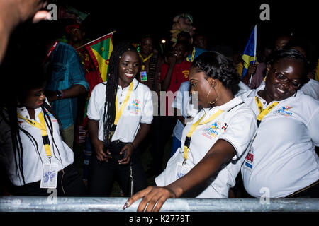 CARIFESTA XIII Cérémonie de clôture, Kensington Oval, Bridgetown, Barbade, 29 août 2017 Banque D'Images