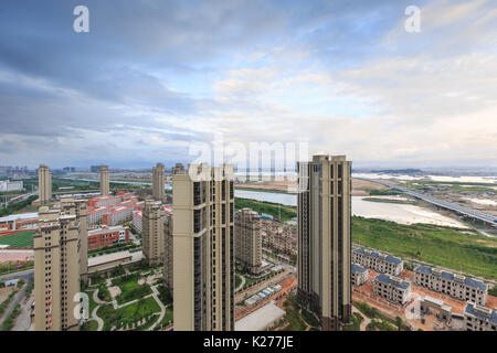 Tianjin Binhai New Town en Chine Banque D'Images