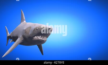 Le rendu 3D d'une forme de poisson nage avec palmes Banque D'Images