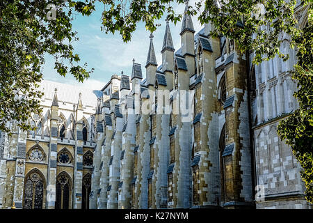 Vue générale de l'intérieur et l'extérieur de l'abbaye de Westminster à Londres, Angleterre le 20 septembre 2016. Banque D'Images