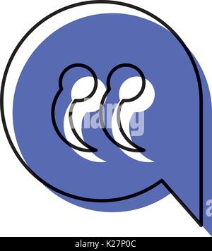 Silhouette aquarelle de bulle avec citation sign Illustration de Vecteur