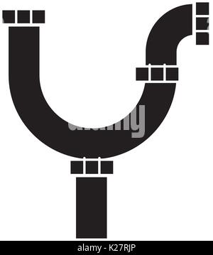 L'icône de connexion de tuyau over white background vector illustration Illustration de Vecteur