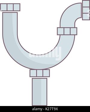 L'icône de connexion de tuyau over white background vector illustration Illustration de Vecteur