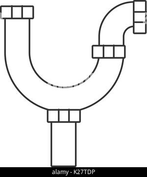 L'icône de connexion de tuyau over white background vector illustration Illustration de Vecteur