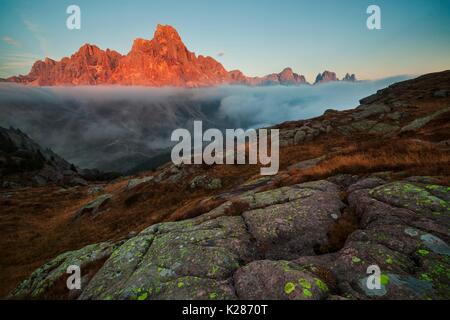 Pale di San Martin, Dolomites Occidentales, San Matino di Castrozza, Trentino, en Italie. Banque D'Images