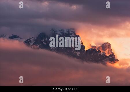 Mont Civetta, Dolomites, vallée de la Fiorentina, Padova, Veneto, Italie. Banque D'Images