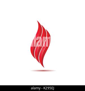 Modèle logo feu Illustration de Vecteur