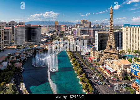 Strip de Las Vegas à sunny day Banque D'Images