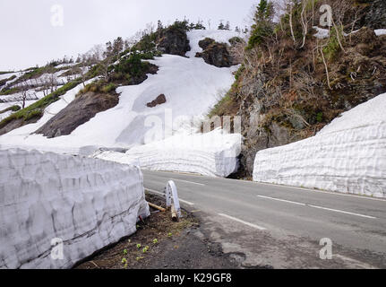 Kamaishi Road sur le mont Iwate à l'été à Tohoku, Japon. Mt Iwate (2038 m) est l'une des meilleures vues panoramiques de l'ensemble de la région de Tohoku. Banque D'Images