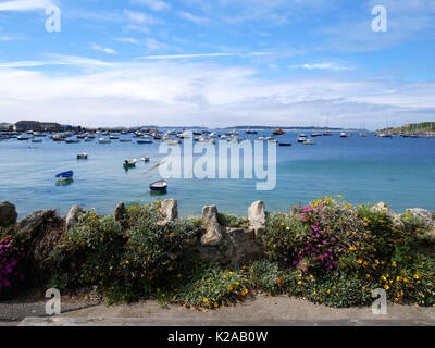 Le port, Hugh Town, St Mary, Îles Scilly. Banque D'Images